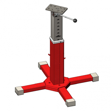 PIED CENTRAL COMPLET DE TABLE DE SAUT - SANS PROTECTION